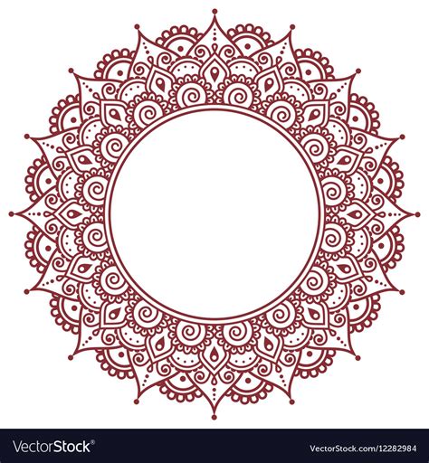 Mehndi Indian Henna Tattoo Pattern Or Background Vector Image