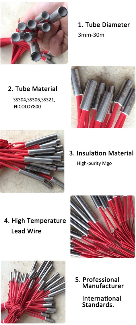 CE ROHS NiCr 히팅 와이어 스테인레스 스틸 히팅 요소 침지 카트리지 히터 제조 업체 및 공급 업체 전문 공장