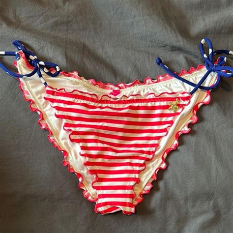 Victoria S Secret Swim Victorias Secret Red And White Striped Bikini With Polka Dot Accents