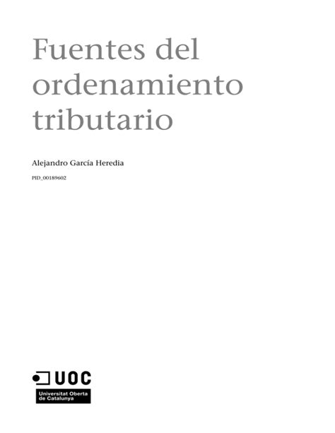 Fuentes Del Ordenamiento Tributario