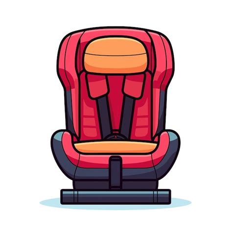 Una Silla Roja Con Un Asiento Rojo Que Dice El Asiento Vector Premium