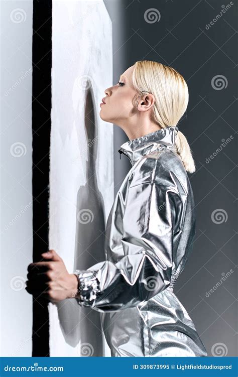 Good Looking Blonde Woman In Extravagant Stock Image Image Of