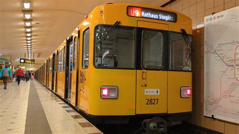 U Bahn Berlin Mitfahrt im braunen F87 auf der U9 von Osloer Straße bis