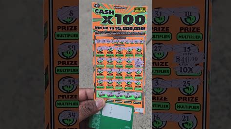 NY Scratch Off Cash X 100 Ticket YouTube