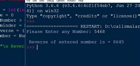 Python Program To Reverse A Number Programming Code Examples