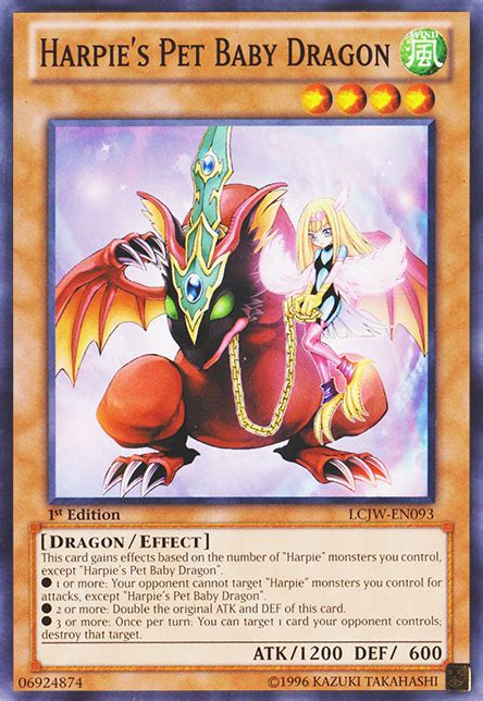 Harpie S Pet Baby Dragon Yu Gi Oh