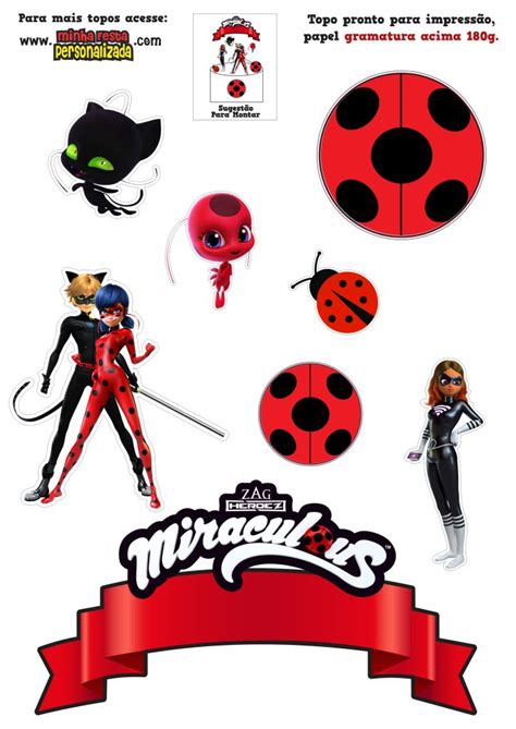 Topo De Bolo Miraculous LadyBug Bolo Miraculous Ladybug Topo De Bolo