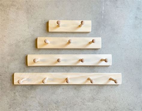 Wooden Peg Rack Handmade Wood Peg Rack Coat Rack Choose Your Size