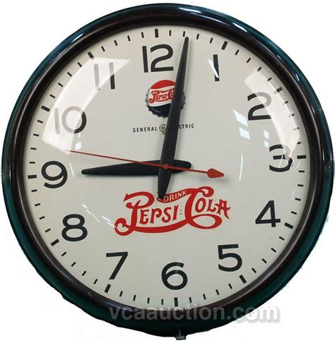 Large Pepsi Clock Ge Works 17 Diam