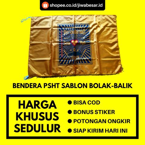 Jual Bendera PSHT Umbul Umbul SH Terate Ukuran Standar Sablon Dua Sisi