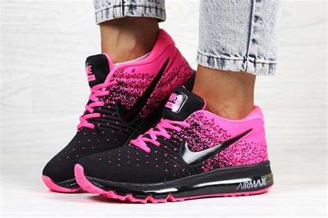 Купить женские кроссовки Nike Air Max 2017 малиновые с черным