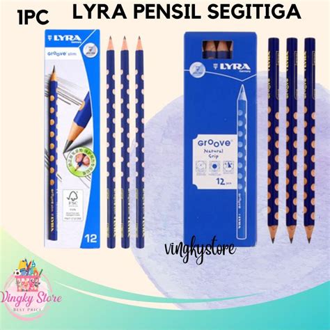 Jual Graphite Pencil Pensil Segitiga HB Groove Lyra 1 Pcs