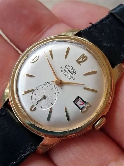 Ancienne Montre Homme Cirga Besancon Mecanique Vintage Watch Retro