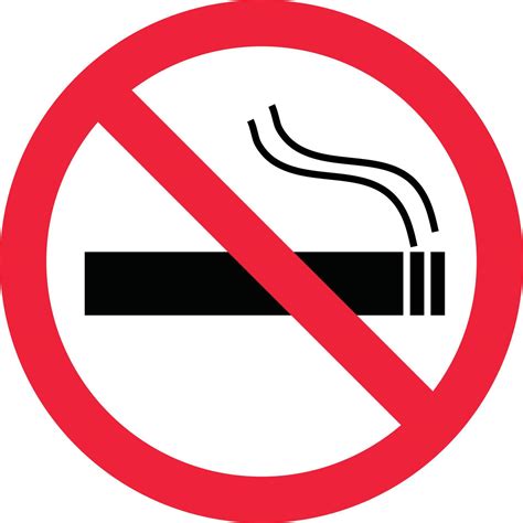 No Smoking Sign No Smoking Icon Forbidden Sign Cigarette Symbol