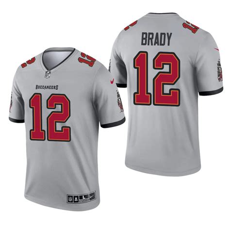 Tom Brady Tampa Bay Buccaneers Gray Jersey Inverted Legend – Men’s ...