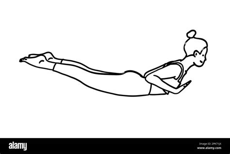 Training In Pilates And Yoga Pose Female Character Meditation Pilates