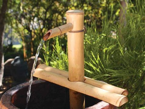 Bamboo Accents Water Fountain With Pump For Patio Indoor Outdoor