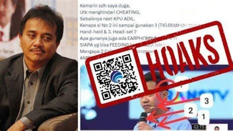 Roy Suryo Gibran Curang Pakai Mik Saat Debat Cawapres Kominfo