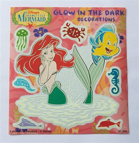 Large Vtg Disney S The Little Mermaid Sticker Sheet Etsy