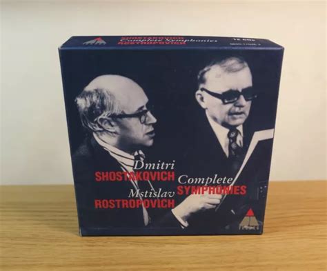 SHOSTAKOVICH COMPLETE SYMPHONIES Rostropovich 12 CD Teldec Box Set NM