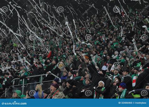 Supportes Of Slask Wroclaw Editorial Image Image Of Premiership 32406465