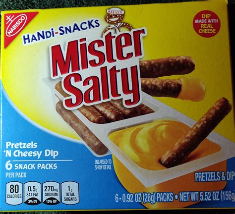 Handi Snacks Mister Salty Pretzels N Cheese Dip Nabisco 6