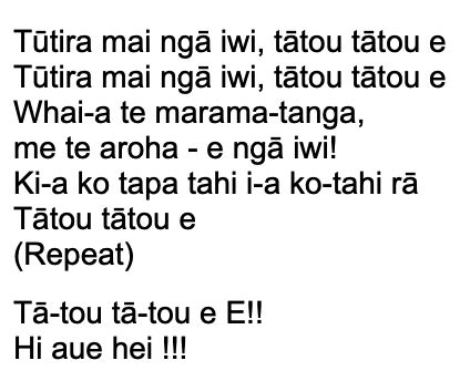 NZ Folk Song * Tutira Mai Nga Iwi