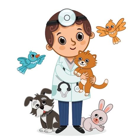 Ilustraci N De Vector De Veterinario Y A Premium Vector Freepik