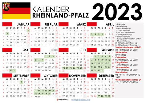 Kalender Rheinland Pfalz Mit Ferien Feiertage