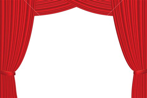 Red Stage Curtain Isolated On White. Vector. Royalty-Free Stock Image - Storyblocks