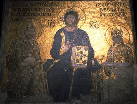 Christ Pantocrator Between Emperor Constantine Ix Monomachus And The