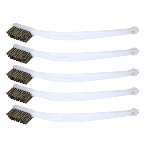 Petit Ensemble De Brosses Filaires En Acier Inoxydable Blanc Pour Le