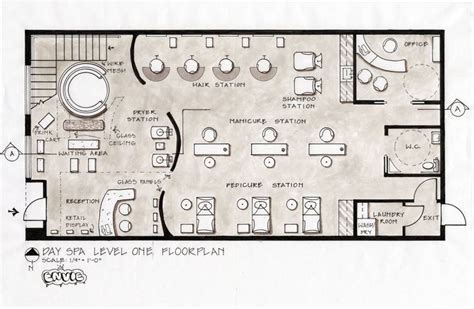 Simple Spa Floor Plan Design Decorating Ideas Amazing Simple Nail Salon ...