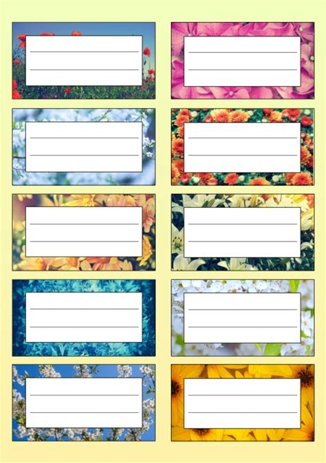 Notebook Labels Stickers Printable Flowers Gi Template Postermywall