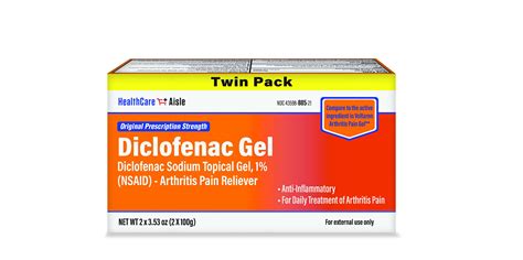 HealthCareAisle Diclofenac Gel Twin Pack - 1% 200g (2 x 100g) Arthritis ...