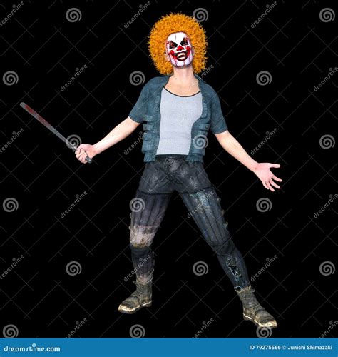 Clown makeup man stock illustration. Illustration of clown - 79275566