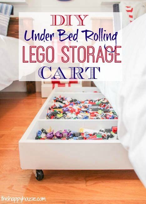 Diy Under Bed Rolling Lego Storage Cart Bedroom Organization Diy