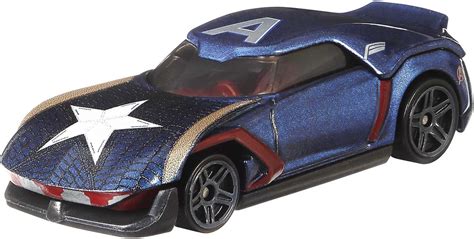 Hot Wheels MARVEL Scale Vehicle Pack Includes Captain America Black Panther Black