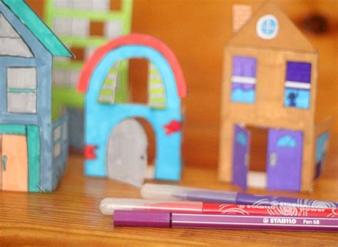 Print And Color These Fun Paper Houses And Then Play With Them This