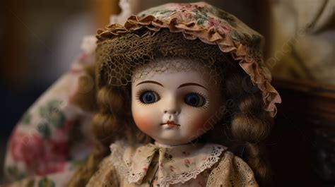 Closeup Of A Vintage Victorian Doll Background Picture Doll Background