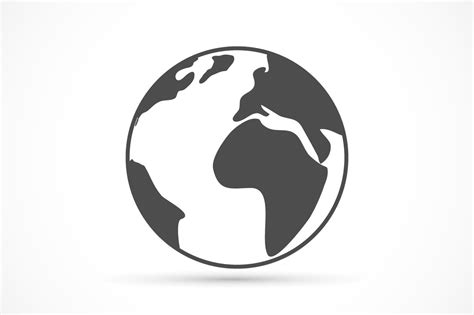 Planet Earth Icon Illustrator Graphics Creative Market