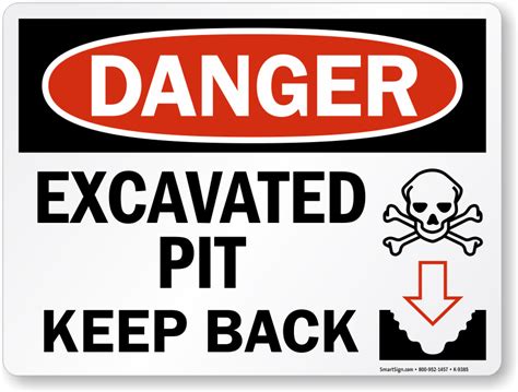 Open Trench And Pit Signs From Mysafetysign