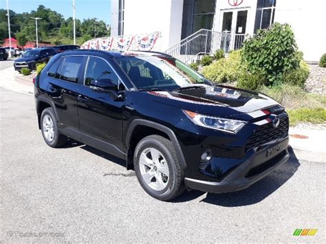 Midnight Black Metallic Toyota Rav Xle Awd Hybrid