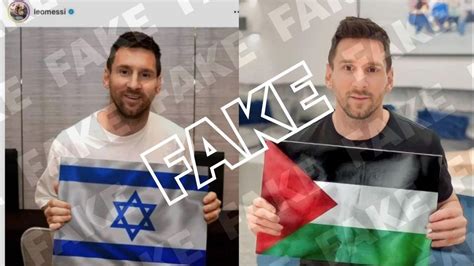 Las Fotos De Messi Con La Bandera De Palestina O Israel Son Falsas