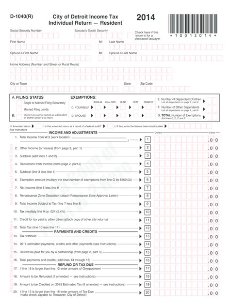 Mi R Detroit Tax Fill Out And Sign Online Dochub