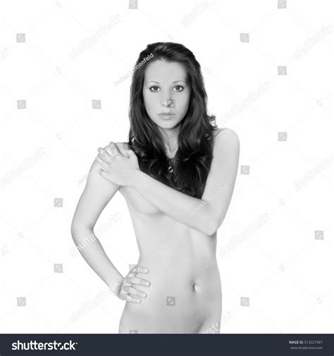 Elegant Nude Woman Perfect Body Front Foto Stock Shutterstock