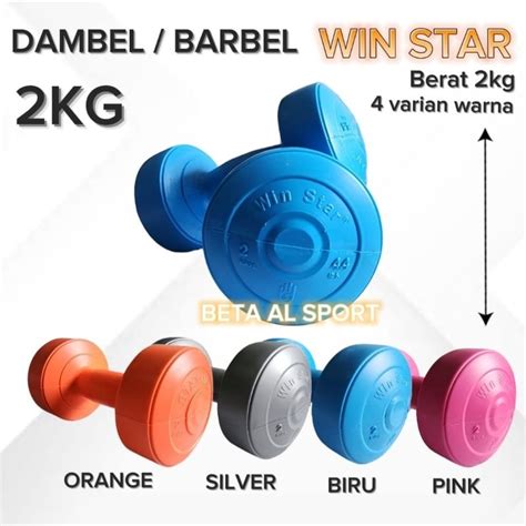 Jual Dumble Dumbble Barbel Plastik 2kg 2 Kg Win Star Termurah