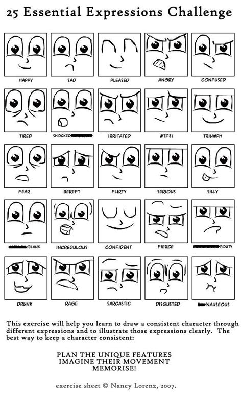 25 Essential Expressions By Explosionofcool On Deviantart