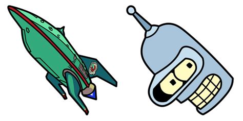 Futurama Bender And Planet Express Ship Cursor Sweezy Custom Cursors