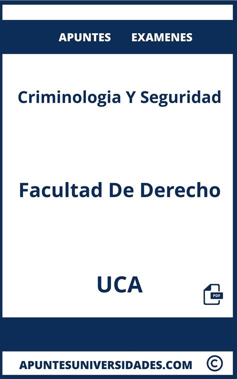 Examenes Y Apuntes De Criminologia Y Seguridad Uca